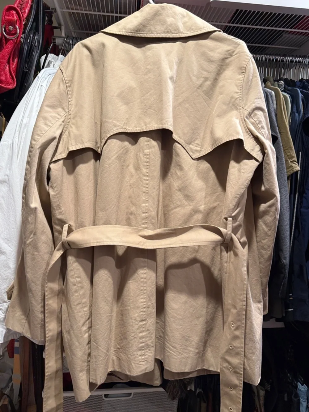 Ralph Lauren Beige Double-Breasted Trench Coat - Picture 5 of 11